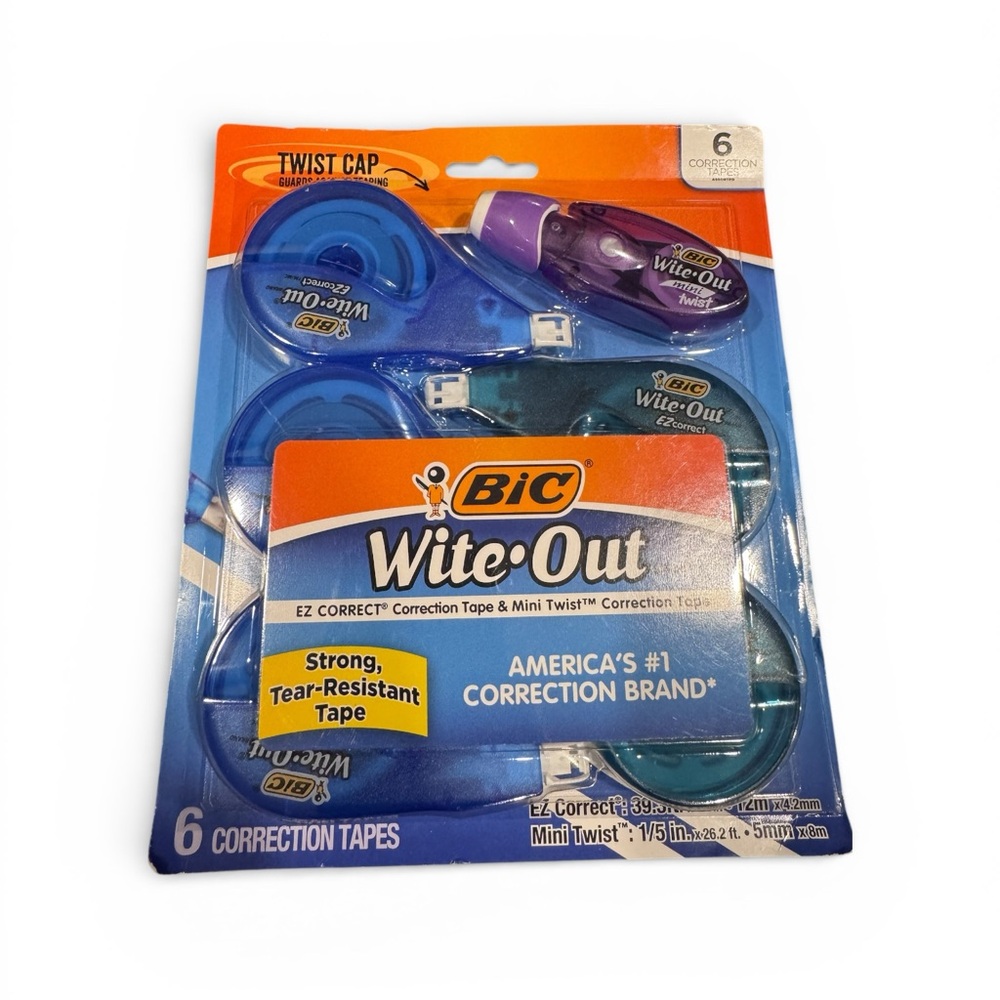 BIC Wite-Out Correction Tape Set - Blue and Purple